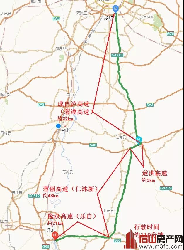 注意明日起成乐高速观音至青神路段交通管制11天
