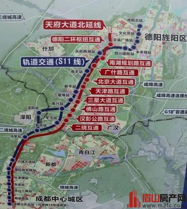成都简阳资阳眉山德阳18条轨道交通规划