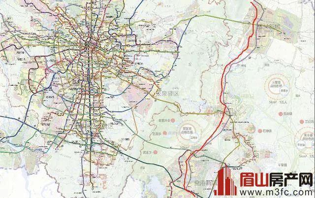 成都s5号线轻轨线路图,成都s5号线城际线路图 市城铁路s5天府机场支线线路:起于成都市域铁路s5仁寿支线文官站,止于