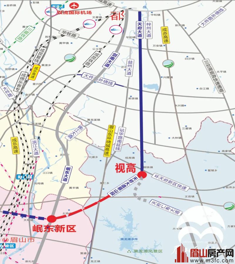眉山到视高地图