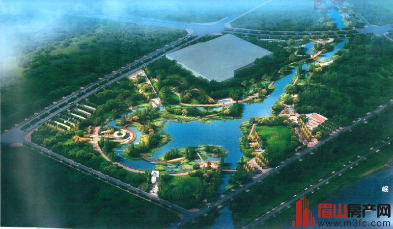 眉山市东坡湖南片区南湖公园景观调整方案即将过规