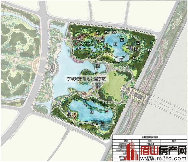 东坡城市湿地公园东区新增绿地设计方案批前公示