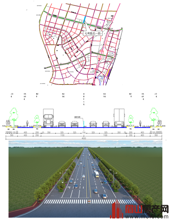 科工园北路片区(七号路北一段)规划图