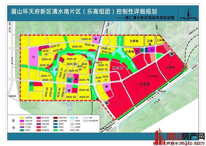 眉山天府新区视高街道乐高乐园旁一次性狂推2038.48亩土地!