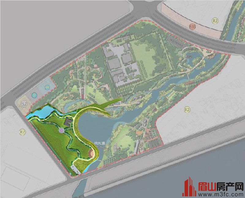 眉山市东坡湖南片区南湖公园景观调整方案即将过规